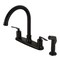 Kingston Brass FB7790SVLSP Centerset Kitchen Faucet with Plastic Sprayer, Matte Black FB7790SVLSP - alternate 1